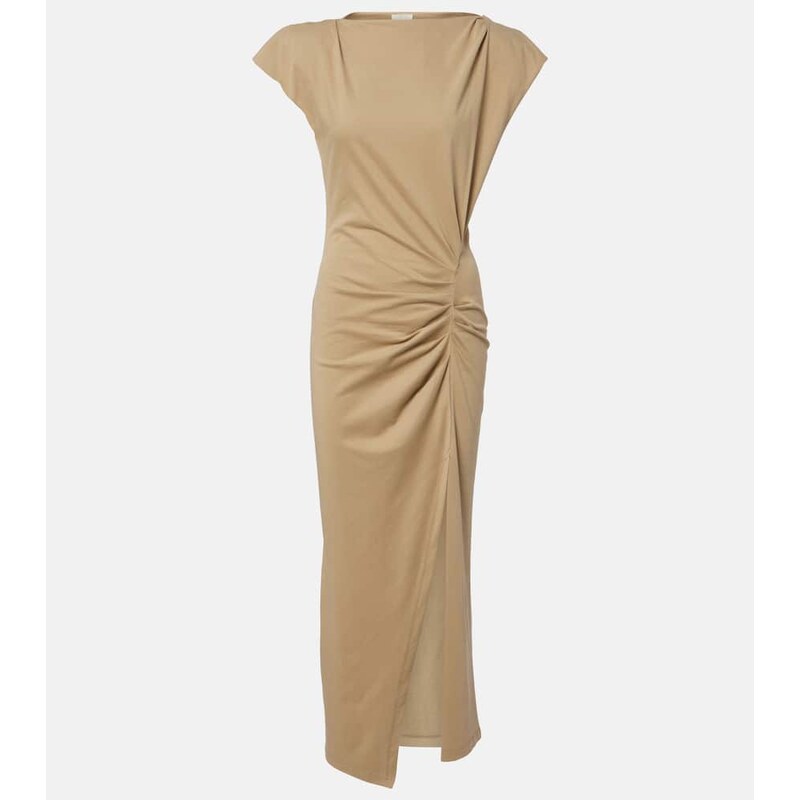 Isabel Marant Nadela gathered cotton jersey midi dress