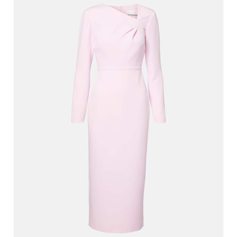Roland Mouret Asymmetric draped crÃªpe midi dress
