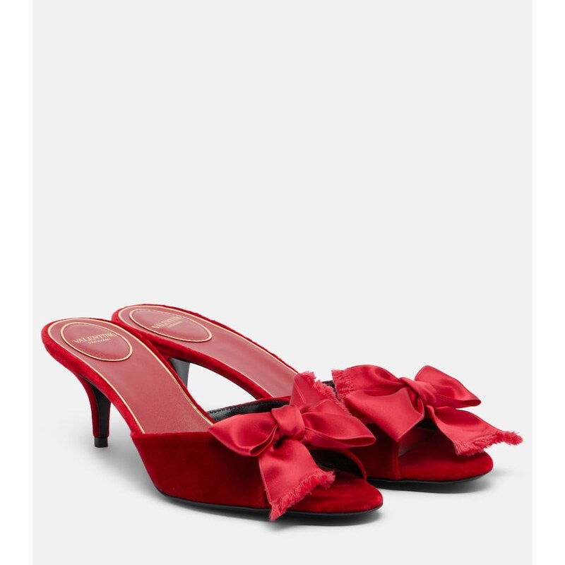 Valentino Garavani Marie A bow-detail velvet mules