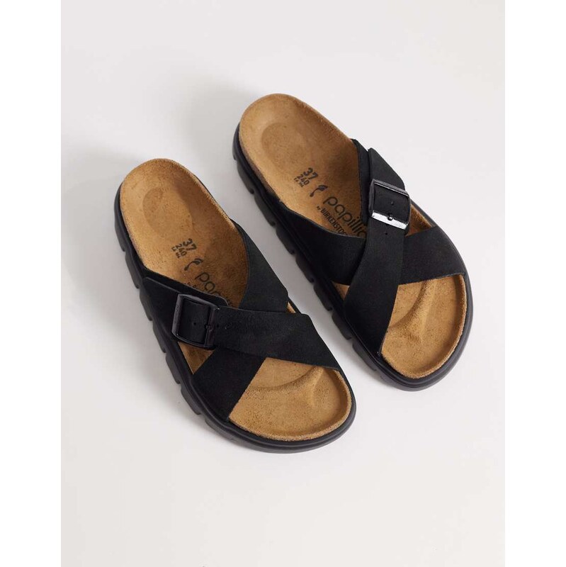 Birkenstock Siena chunky suede sandals in black