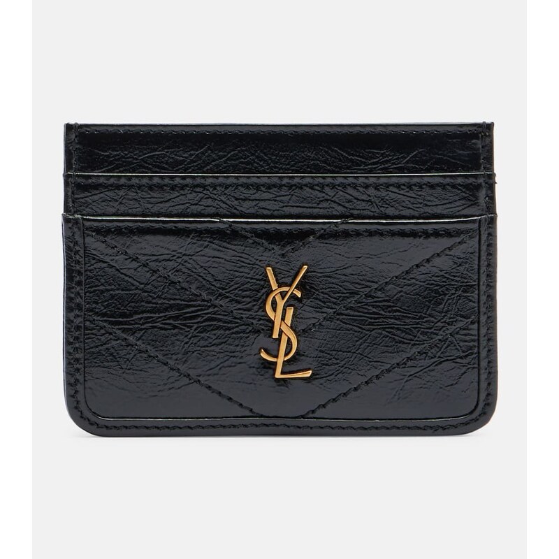 Saint Laurent Niki patent leather card holder