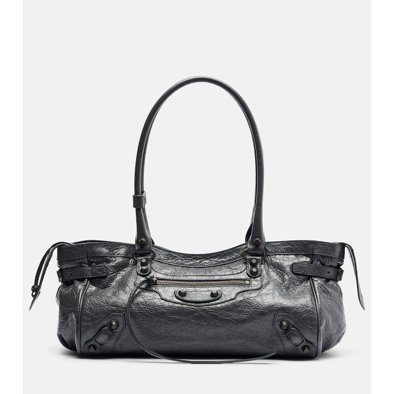 Balenciaga Le City East-West leather shoulder bag