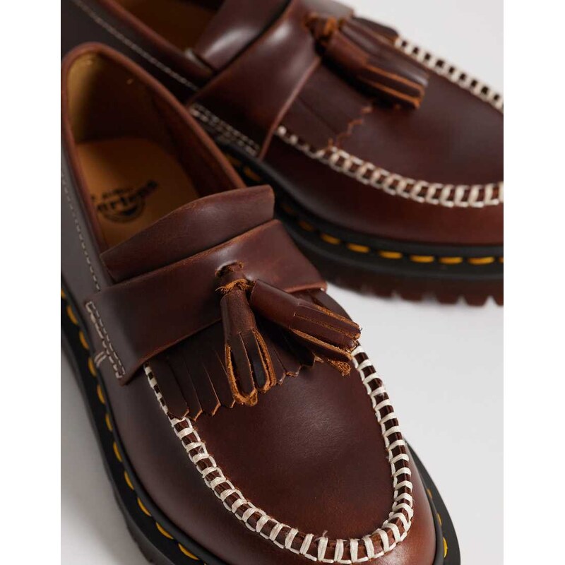 Dr Martens Unisex Adrian Ben tassel loafer in butterscotch brown