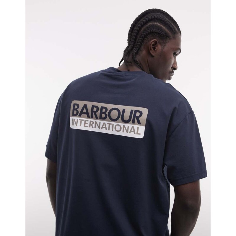 Barbour International Wendell oversized logo t-shirt with back