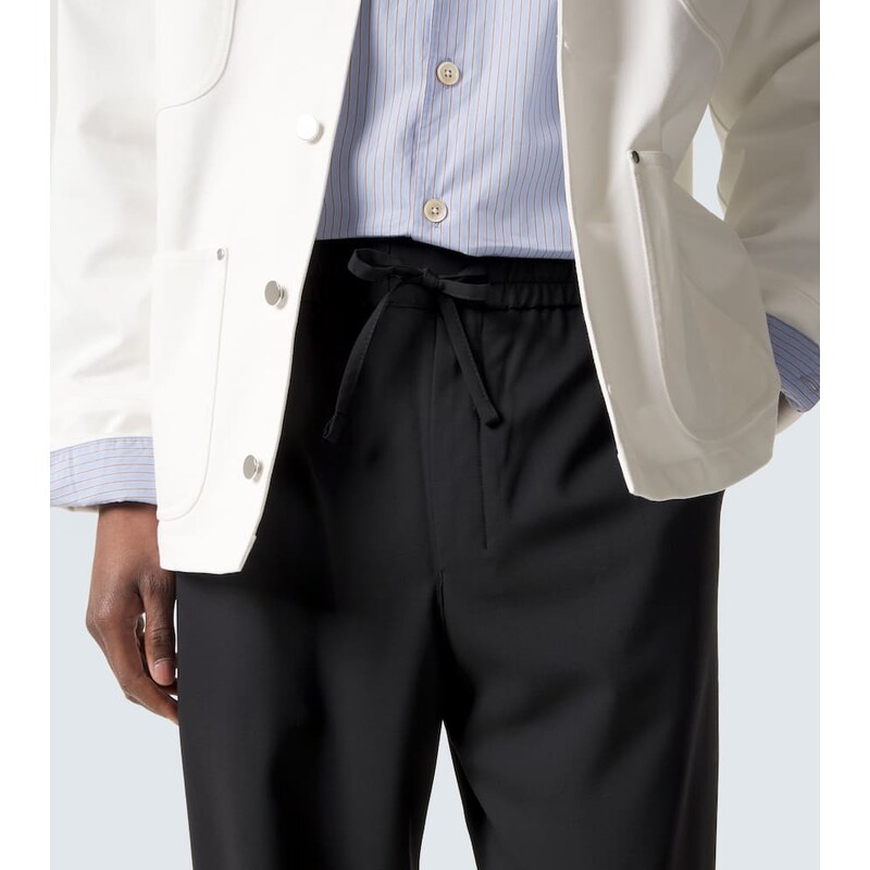Ami Paris Virgin wool gabardine straight pants