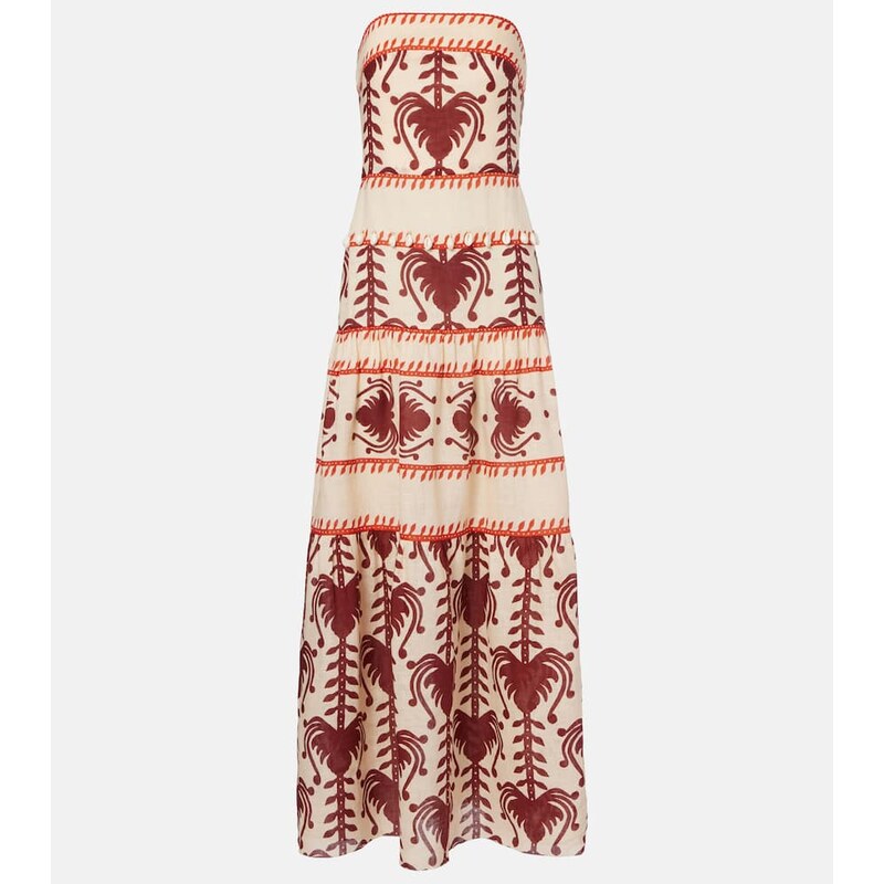 Johanna Ortiz Printed linen maxi dress