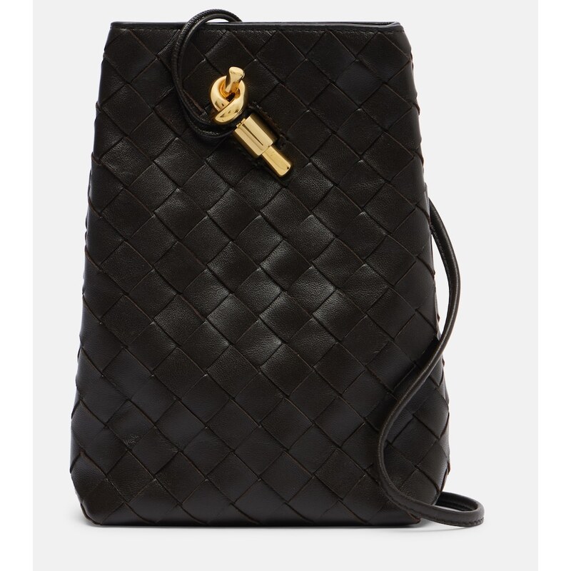 Bottega Veneta Andiamo Intrecciato leather phone pouch