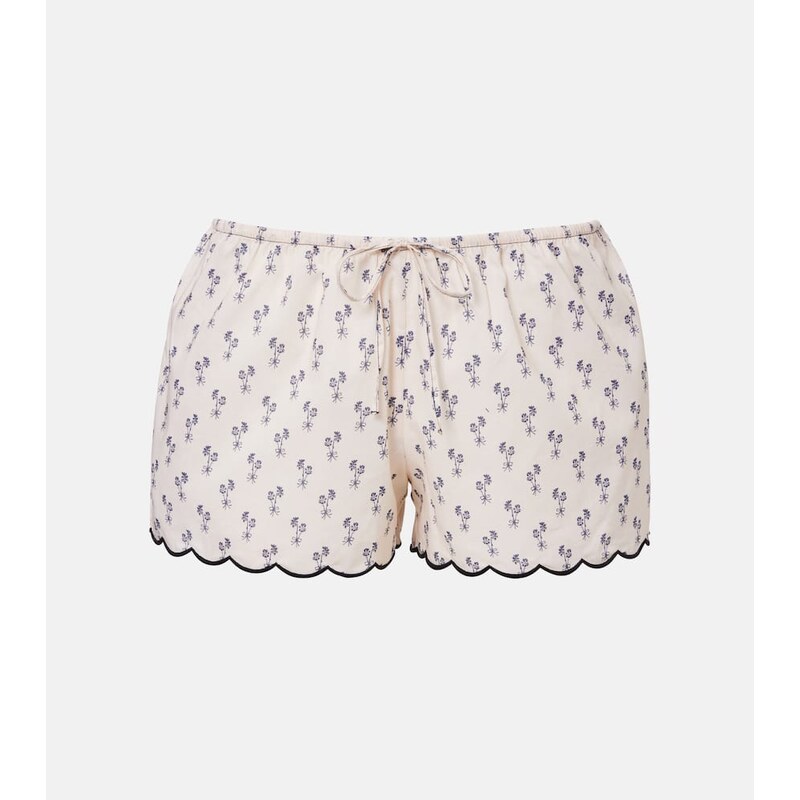 Montce Cynthia floral scalloped cotton shorts