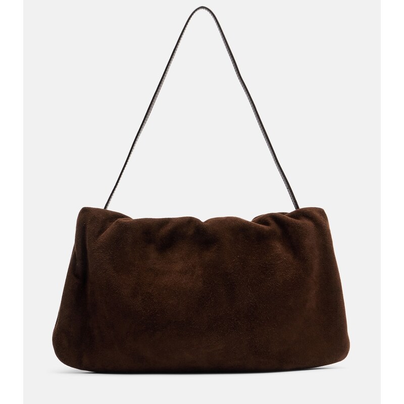 The Row Bourse Medium suede shoulder bag