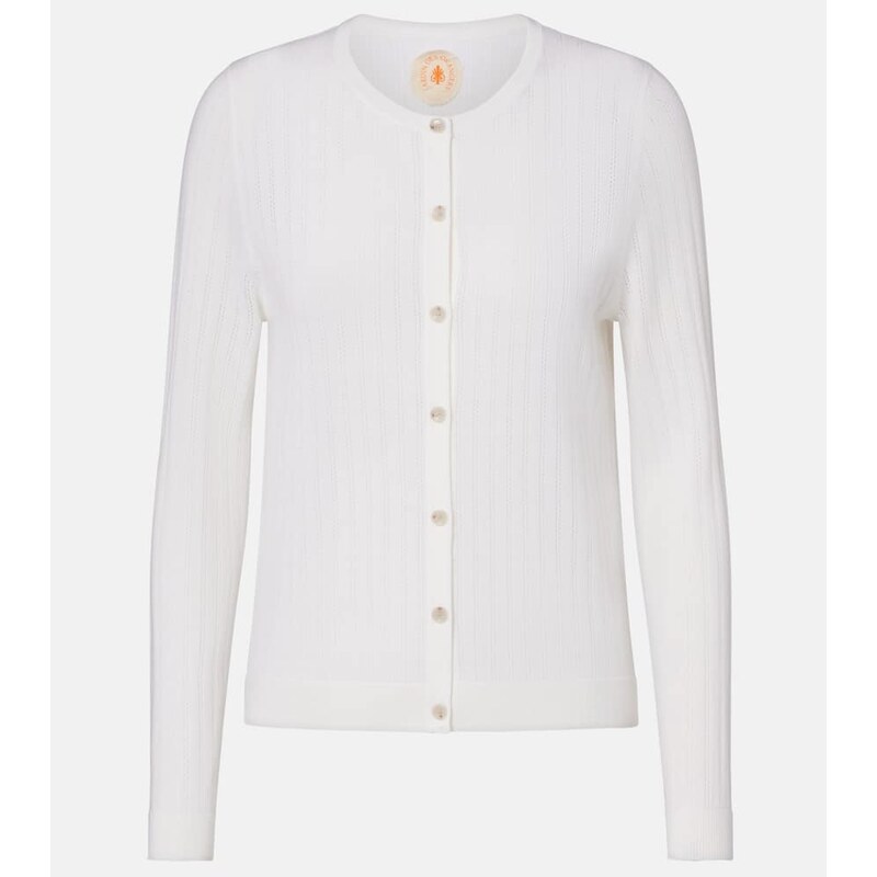 Jardin des Orangers Pointelle virgin wool cardigan