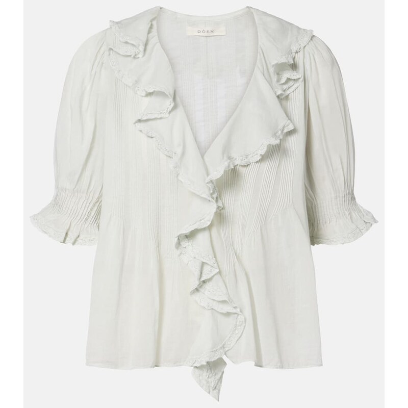 Dôen Embroidered cotton shirt