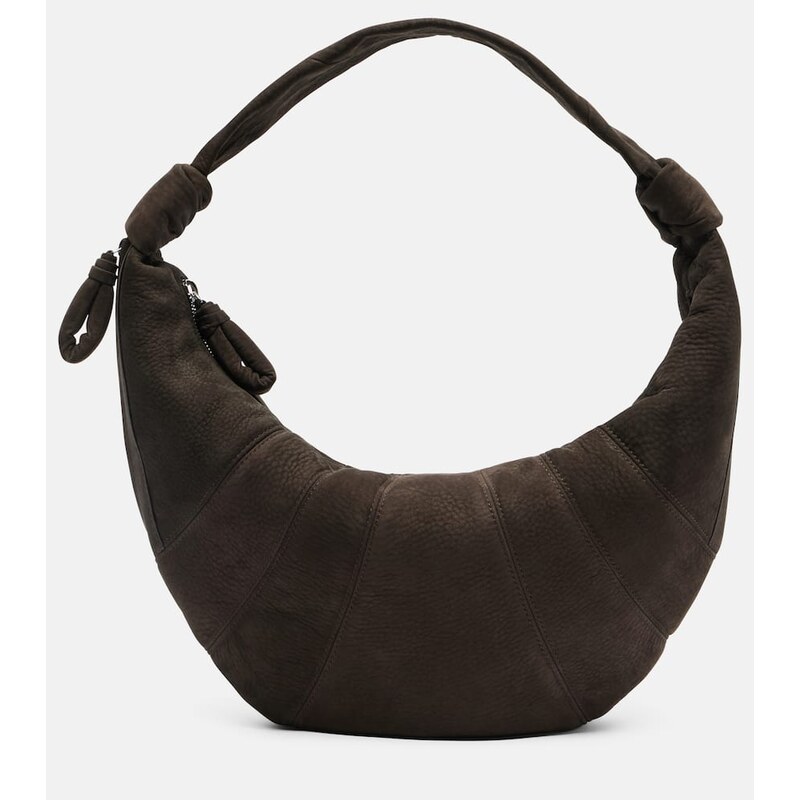 Lemaire Fortune Croissant Small suede shoulder bag
