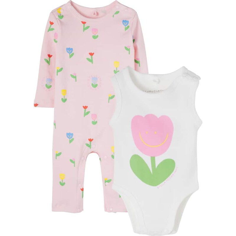 Stella McCartney Kids Baby floral cotton bodysuit and onesie set