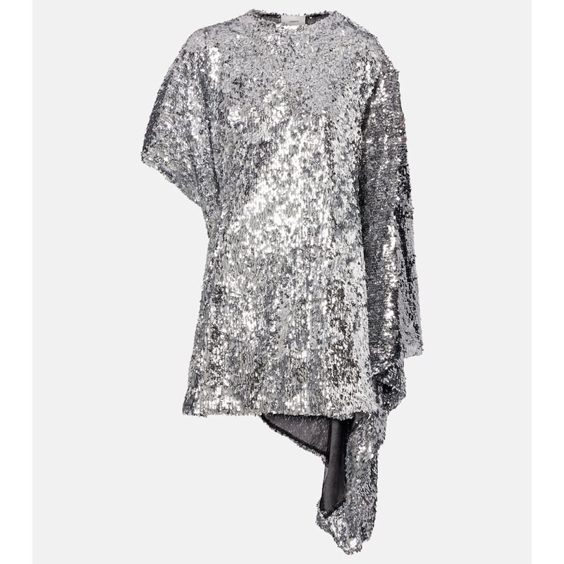 Coperni Zero Waste draped sequined minidress