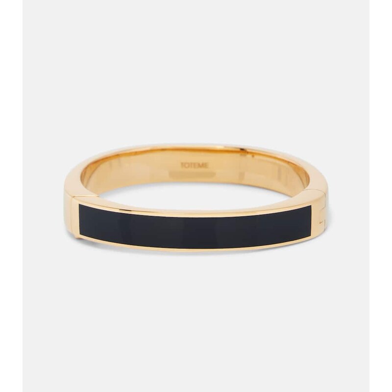 Toteme Signature enamel gold-plated bangle