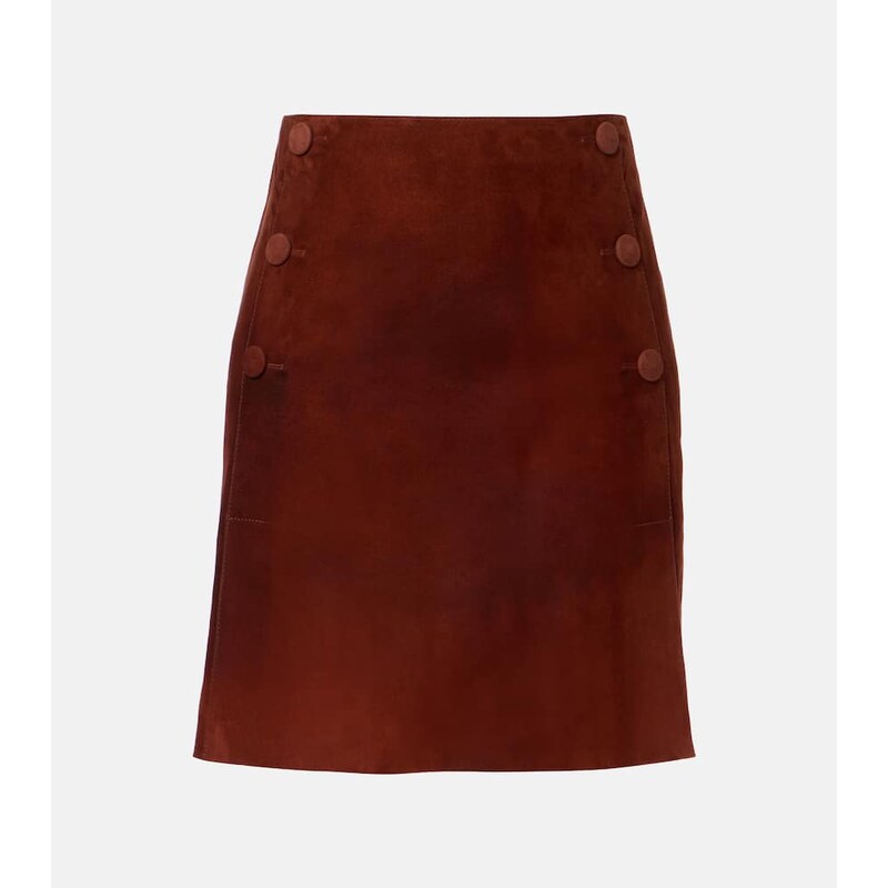 Yves Salomon Suede miniskirt