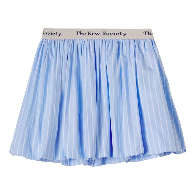 The New Society Ficus striped cotton poplin skirt