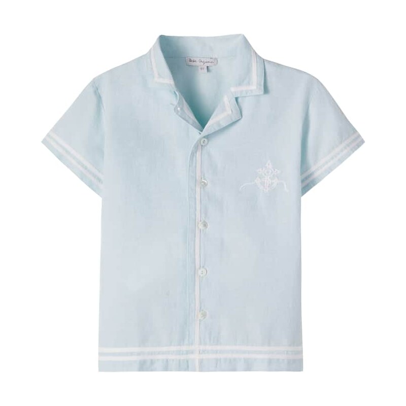 Bebe Organic Malo cotton and linen bowling shirt