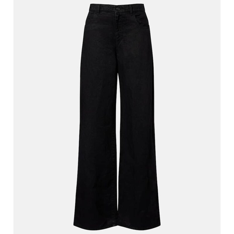 The Row Eglitta linen wide-leg jeans