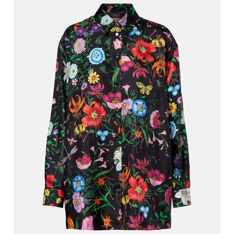 Gucci Gucci Flora silk twill shirt