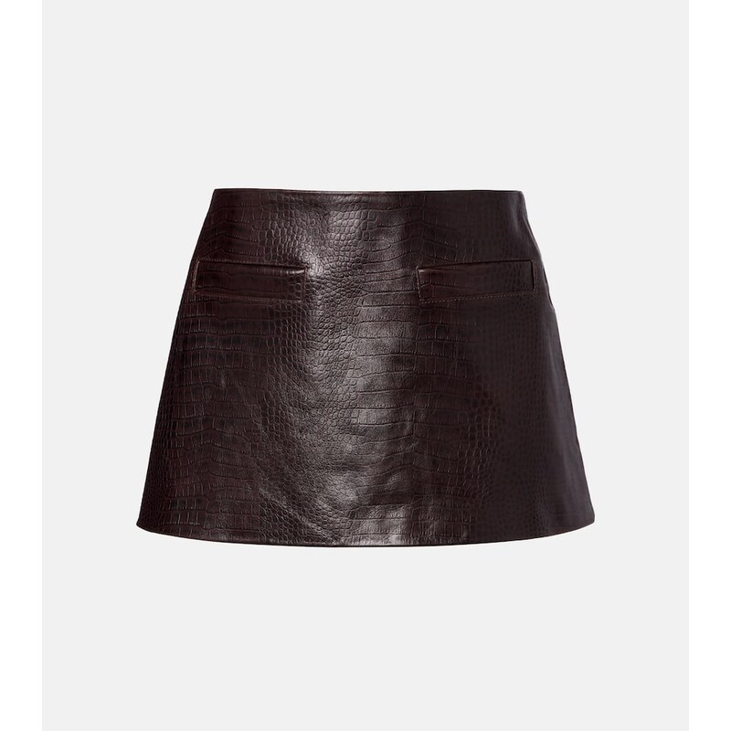 The Frankie Shop Rory croc-effect leather miniskirt