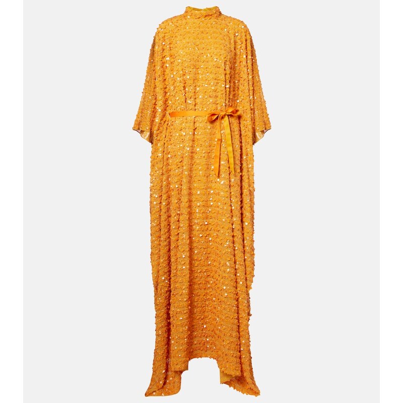 Kaftan Taller Marmo Caracciolo s nášvěrem, barva Mnadarin