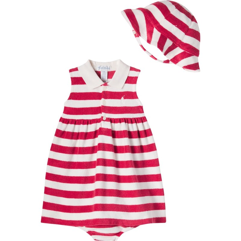 Polo Ralph Lauren Kids Baby cotton-blend dress, hat, and