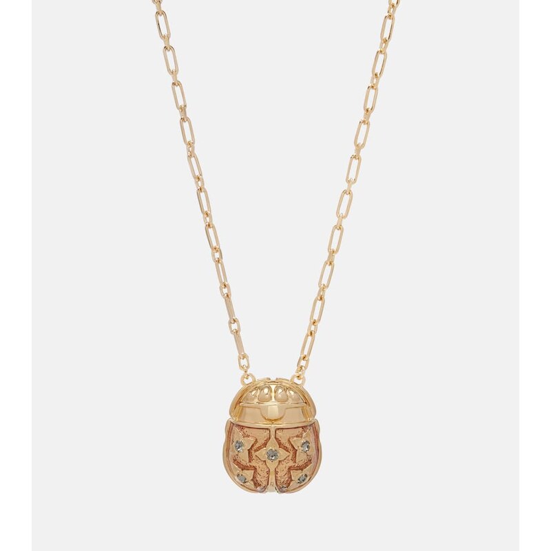 La DoubleJ Lady Scarab gold-plated pendant necklace