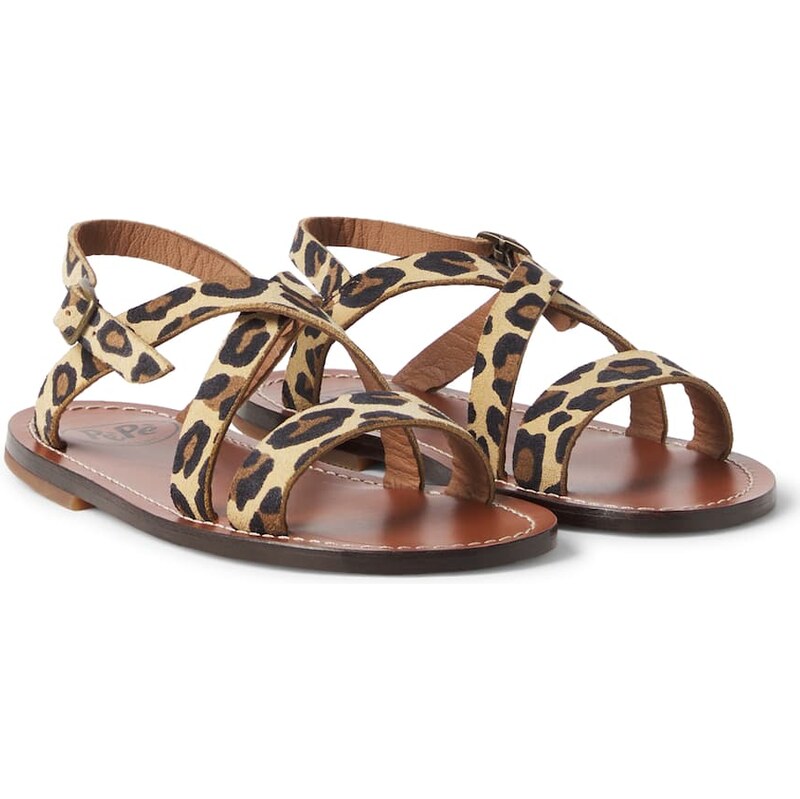 PèPè Leopard-print leather sandals