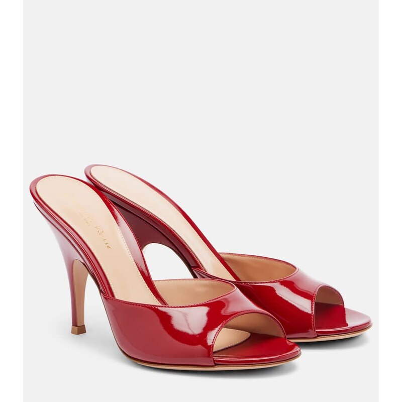 Gianvito Rossi Sofia patent leather mules