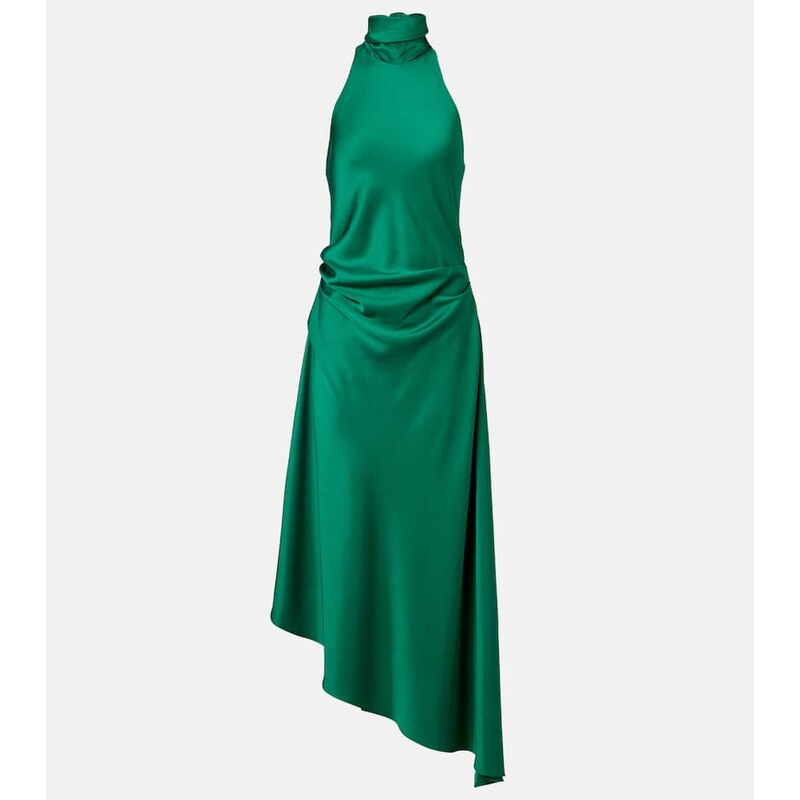 Simkhai Monica asymmetric satin midi dress