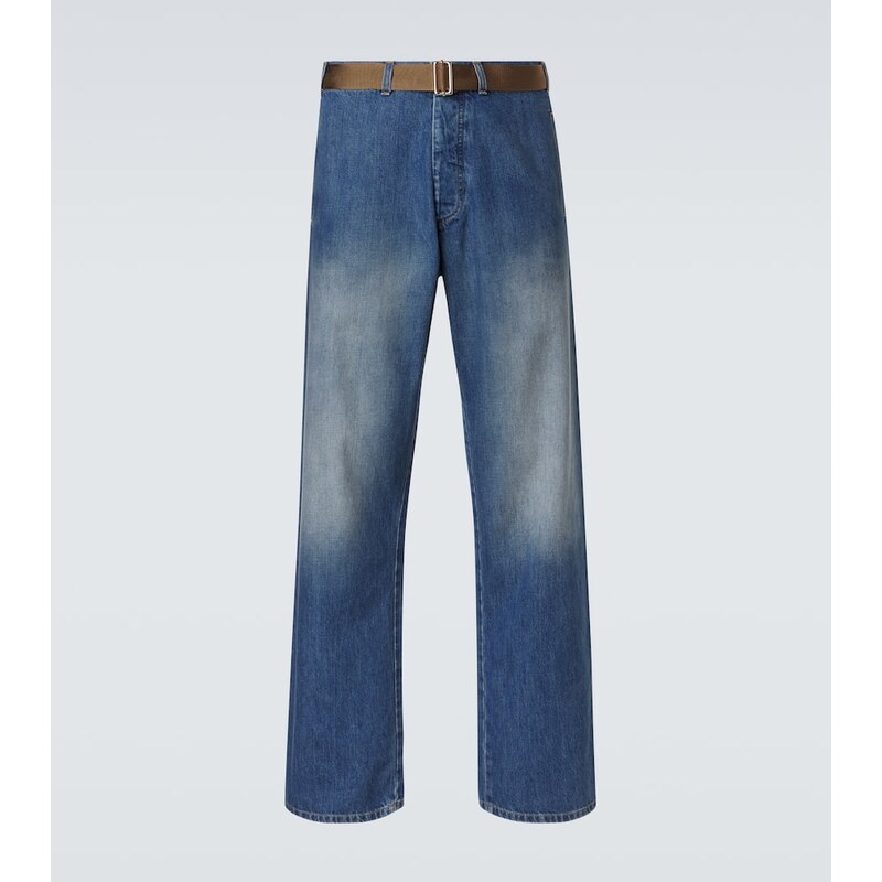 Plan C Belted straight jeans