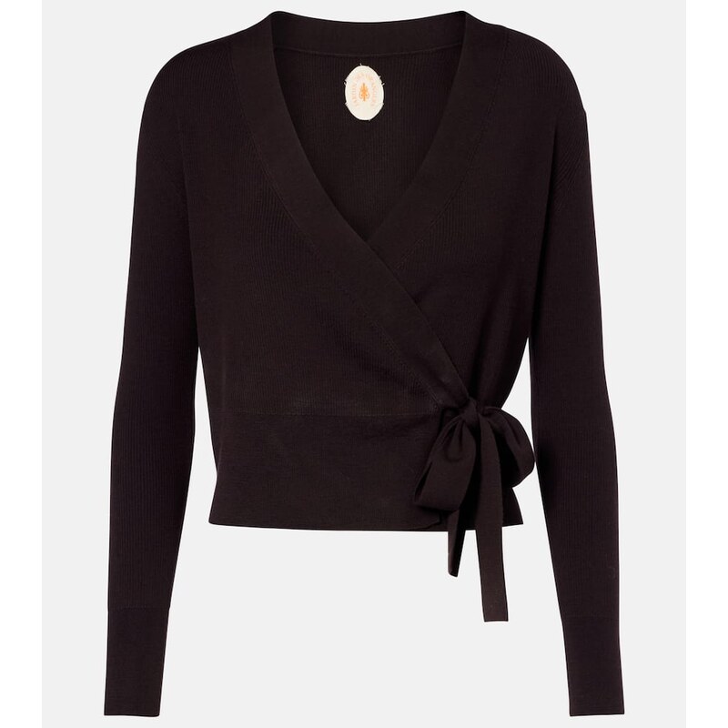 Jardin des Orangers Virgin wool wrap cardigan