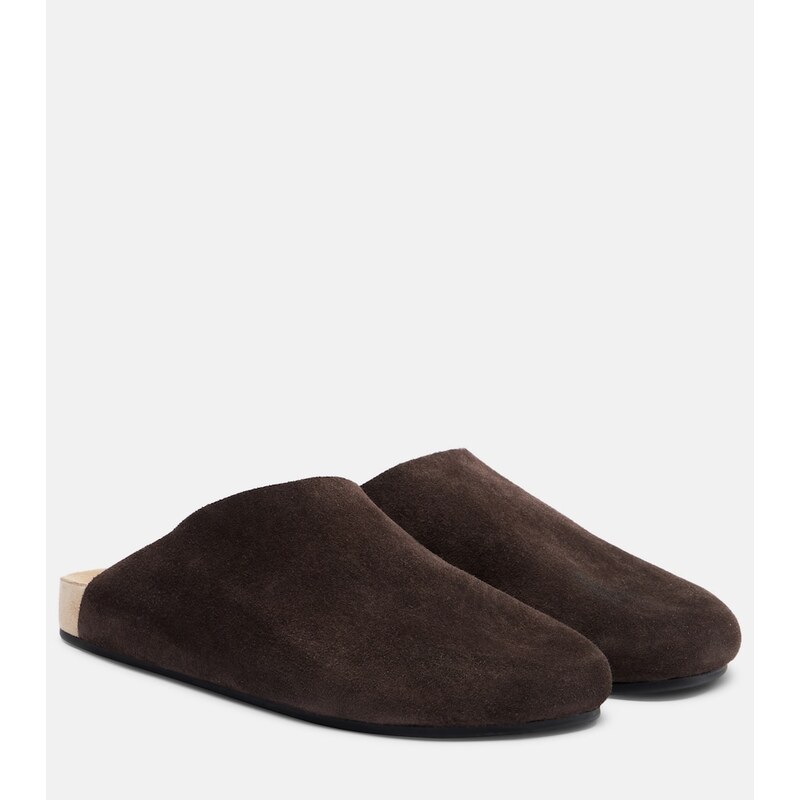The Row Hudson Two suede mules