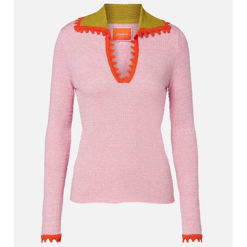 La DoubleJ Picket cotton and wool sweater