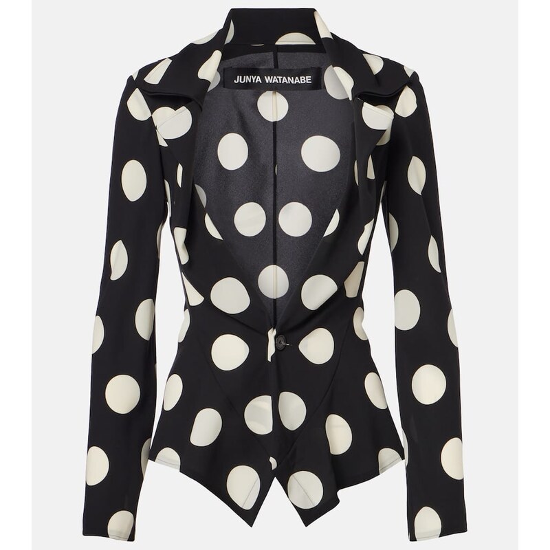 Junya Watanabe Polka-dot georgette blazer