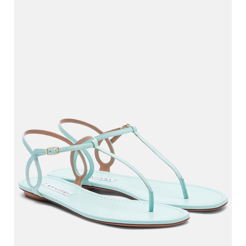 Aquazzura Almost Bare leather thong sandals