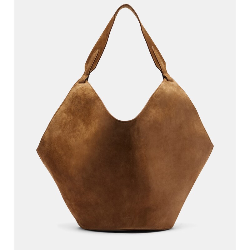 Khaite Lotus Medium suede tote bag