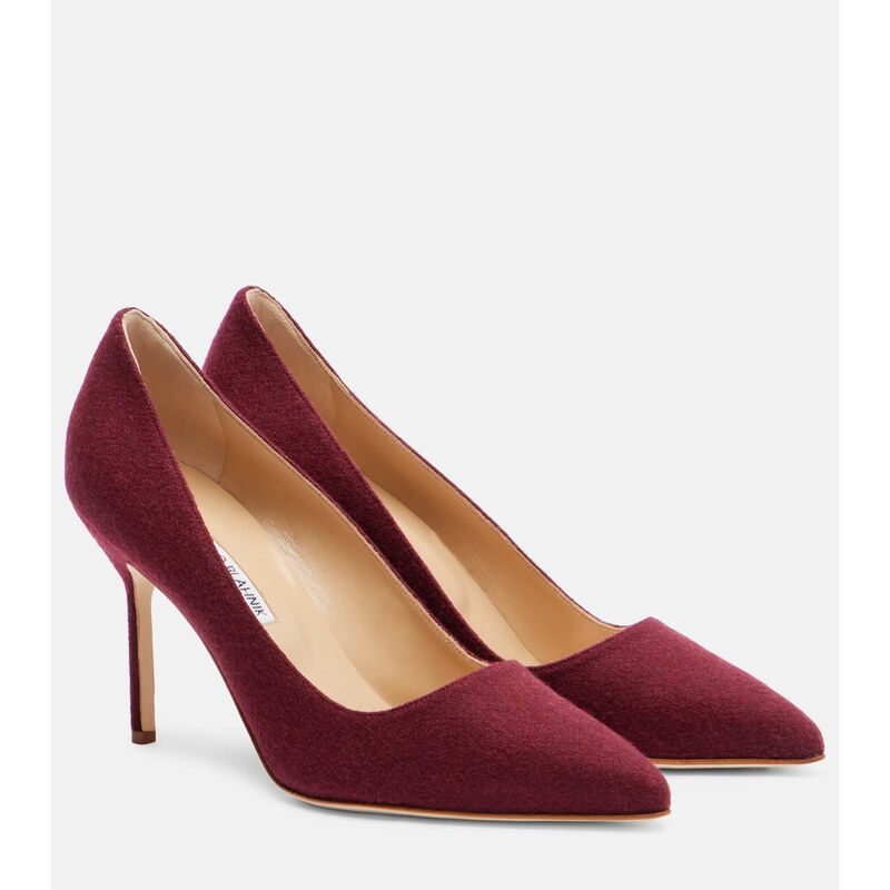 Manolo Blahnik BB 90 wool pumps