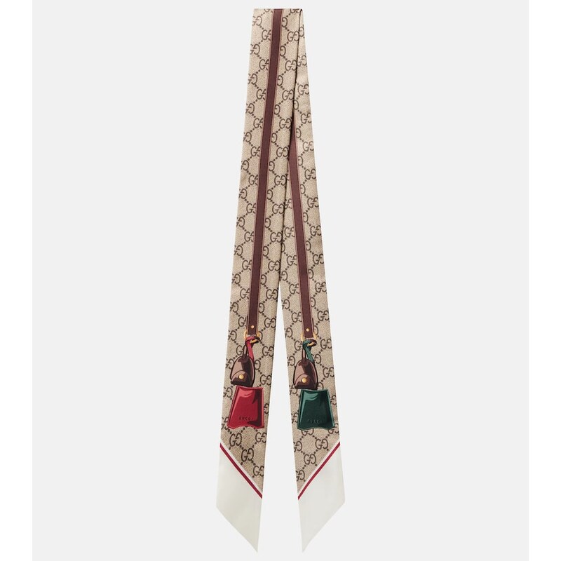 Gucci GG printed silk twill scarf