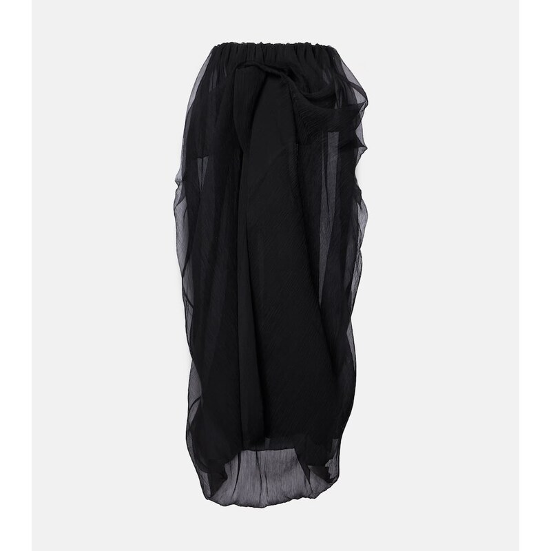 Magda Butrym Ruffled silk tulle maxi skirt