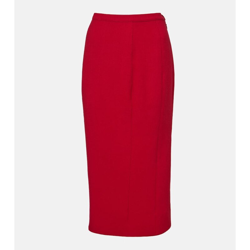 Mugler re/edit virgin wool high-rise pencil skirt