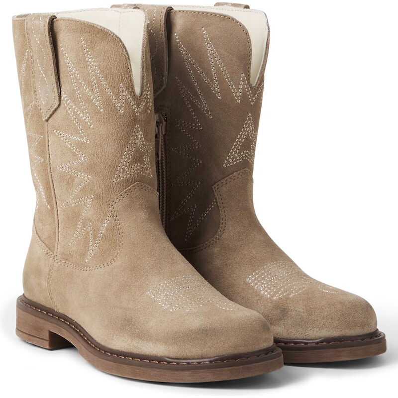 Golden Goose Kids Wish Star Biker suede cowboy boots