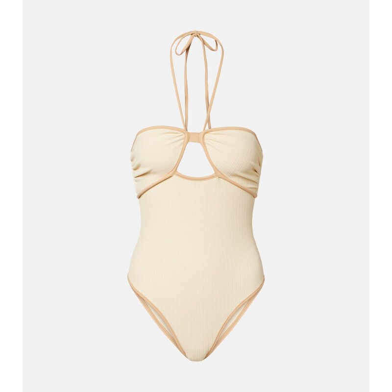 Johanna Ortiz Cutout halterneck swimsuit