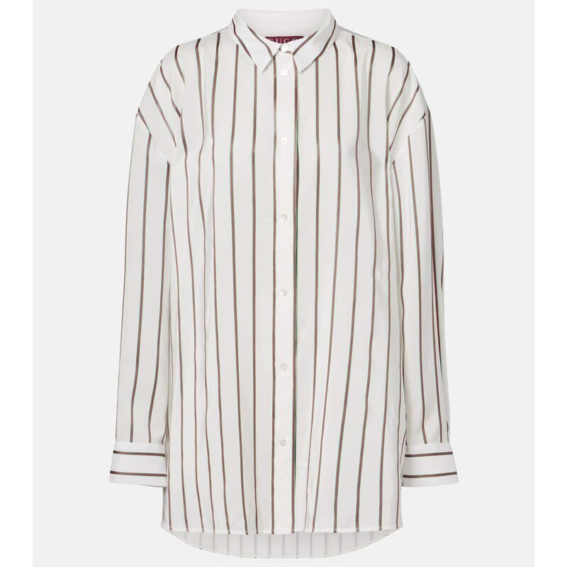 Gucci Striped silk-blend jacquard shirt