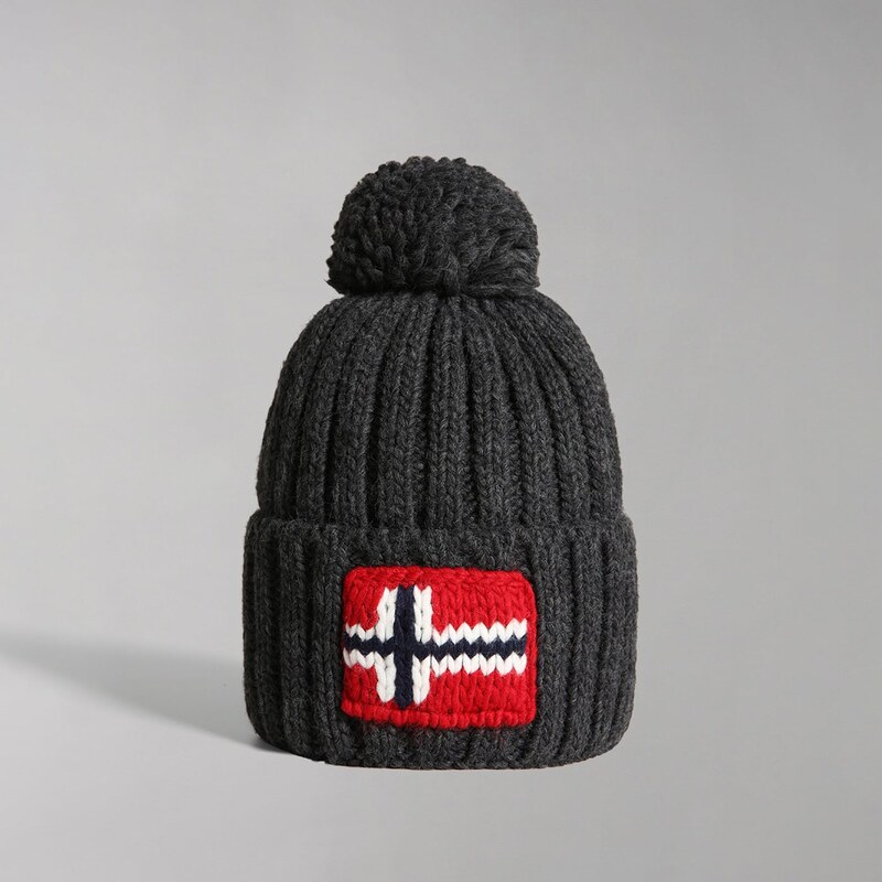 Pánské Zimní čepice NAPAPIJRI SEMIURY 5 DARK GREY MELANGE NP0A4GKB1971 – Šedá