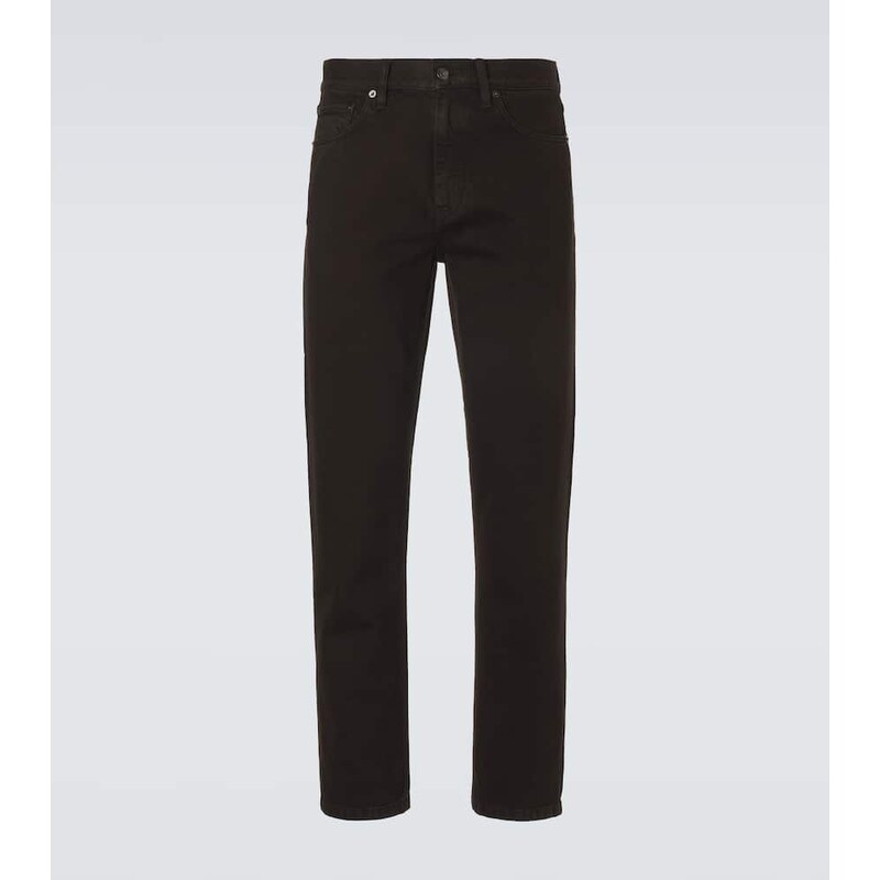 Pánské džíny Zegna Straight v dark brown odstínu