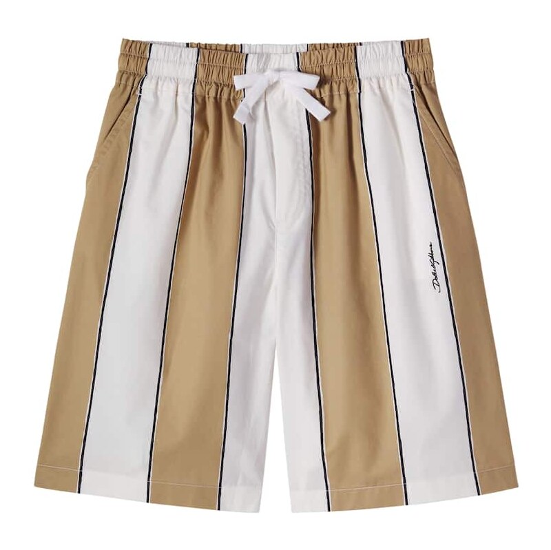 Dolce&Gabbana Kids Striped cotton shorts