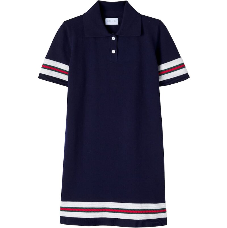 Gucci Kids Striped cotton polo dress