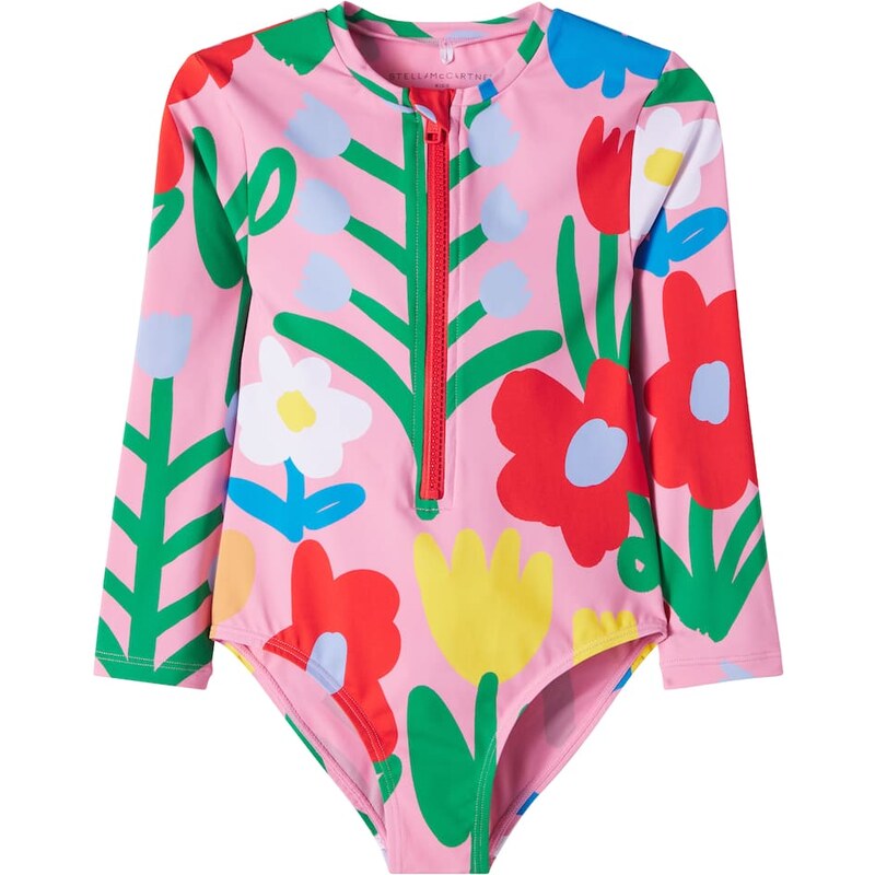 Stella McCartney Kids Floral rashguard swimsuit